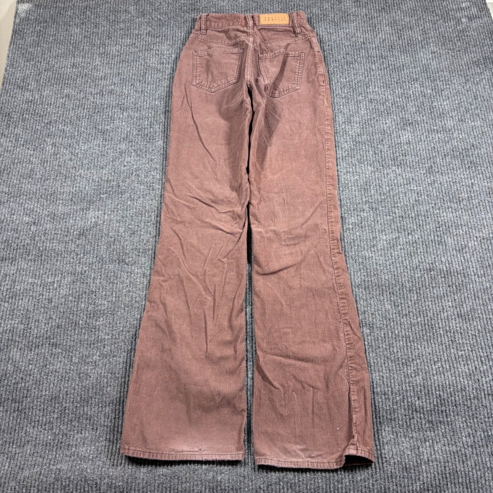 PacSun Pants Womens 22 High Rise Bootcut Corduroy Pants Brown Button Fly